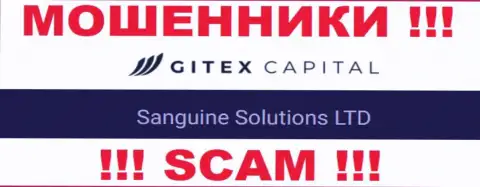 Юр лицо GitexCapital Pro - это Sanguine Solutions LTD, такую инфу разместили мошенники у себя на информационном сервисе