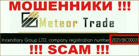 Номер регистрации Meteor Trade - 2021/IBC00031 от слива вкладов не убережет