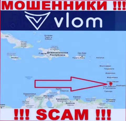 Контора Vlom - это интернет мошенники, отсиживаются на территории Saint Vincent and the Grenadines, а это оффшор