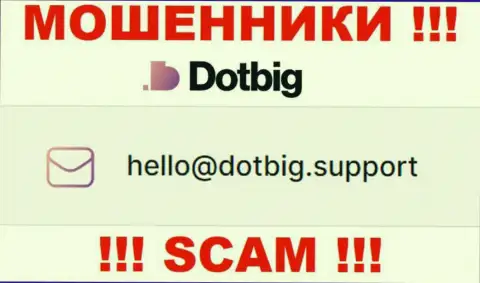 Слишком рискованно общаться с организацией DotBig Com, даже через их e-mail это хитрые интернет мошенники !!!