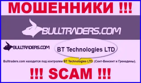 Контора, владеющая ворюгами Bulltraders - это BT Technologies LTD