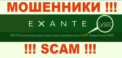 Неправомерно действующая компания Exanten контролируется мошенниками - CySEC