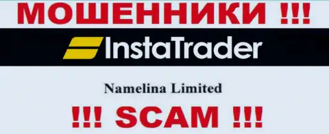 Юридическое лицо компании ИнстаТрейдер Нет - Namelina Limited, информация позаимствована с официального сайта