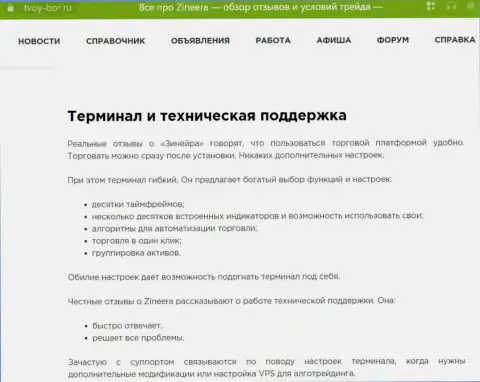 Детальный обзор функционала web-портала биржи Зиннейра Ком в обзоре на веб-сайте Tvoy Bor Ru